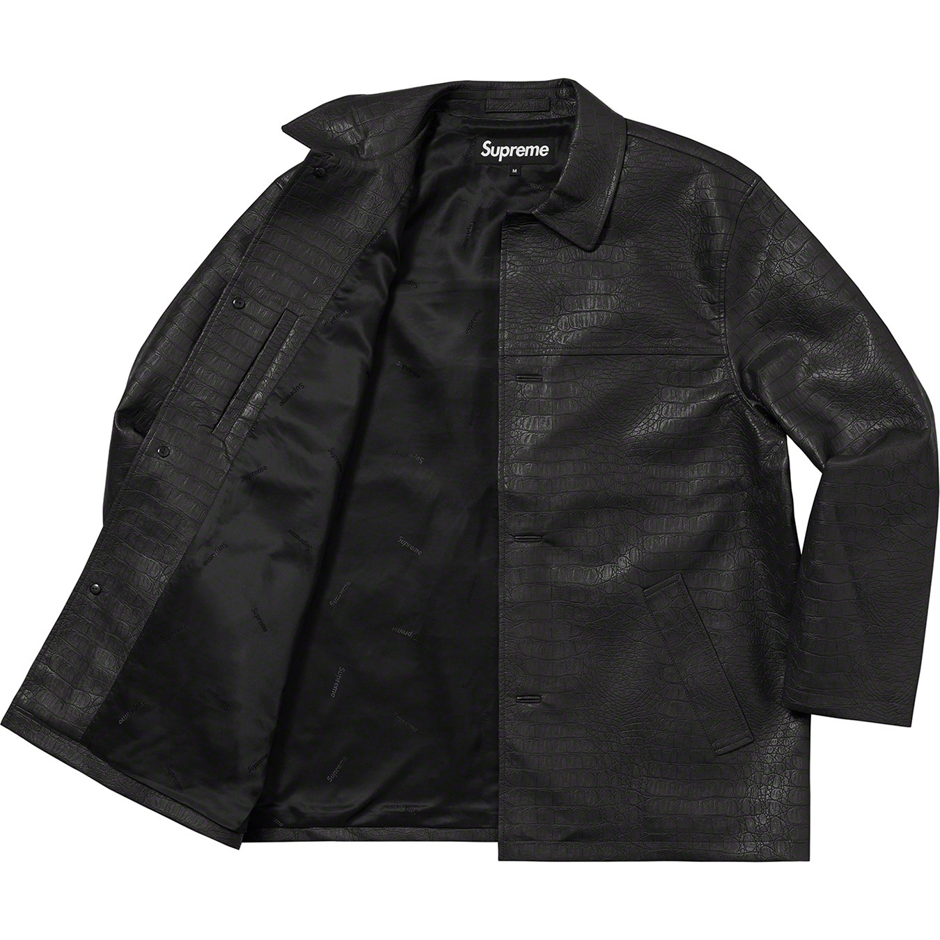 Faux Croc Car Coat view 2
